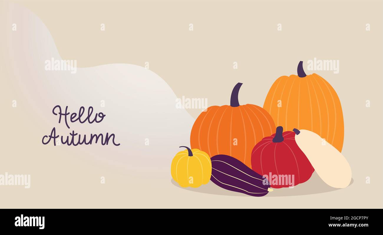 Autumn. Vector template for posters and banners with copy space Stock ...