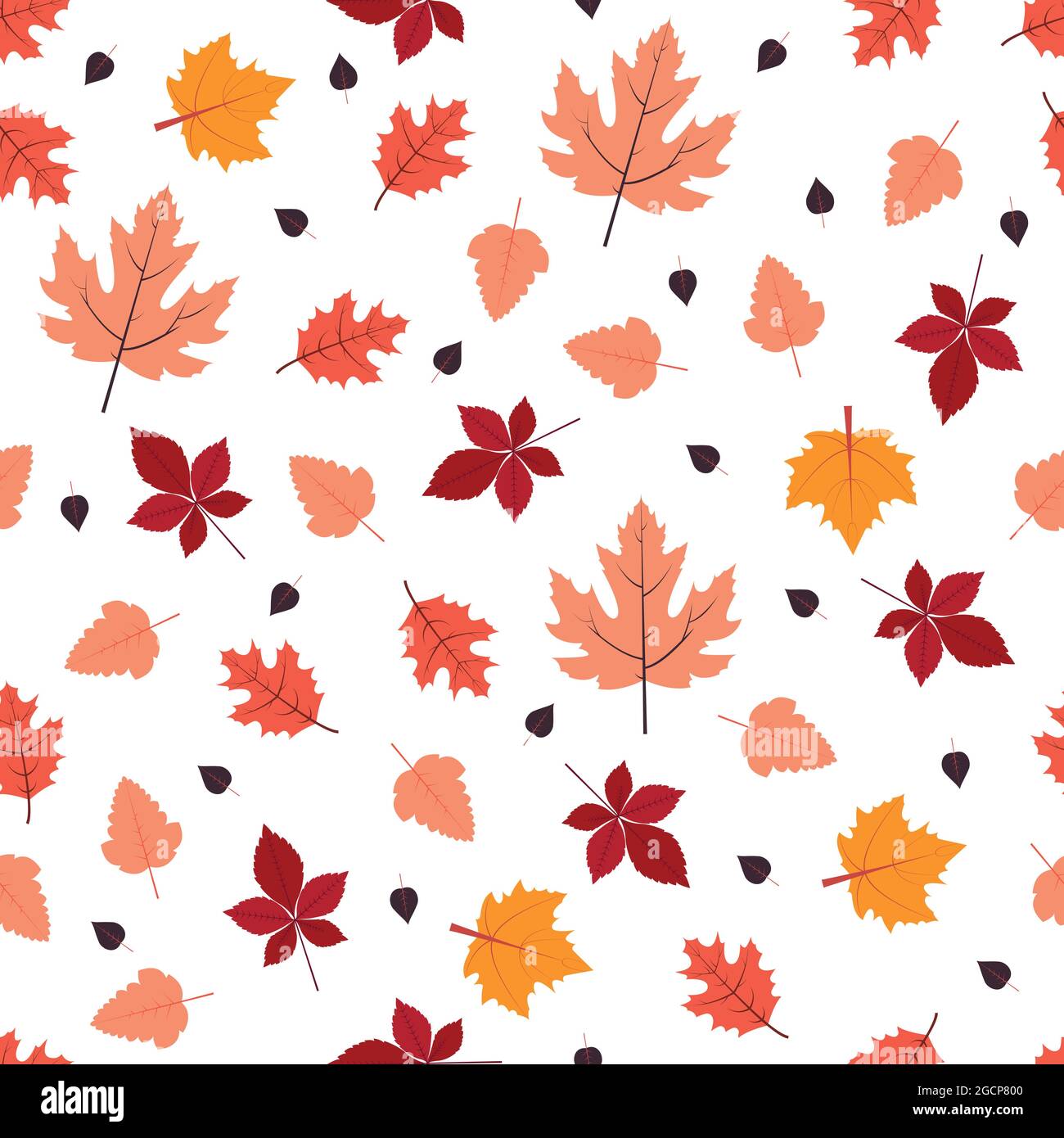 Autumn seamless pattern. Vector illustration in flat design Stock ...