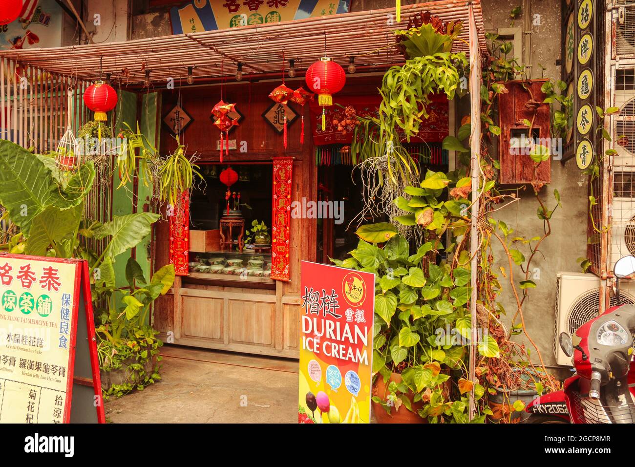 MALAYSIA Feb 02, 2020 A small shop selling durian ice cream in Penang
