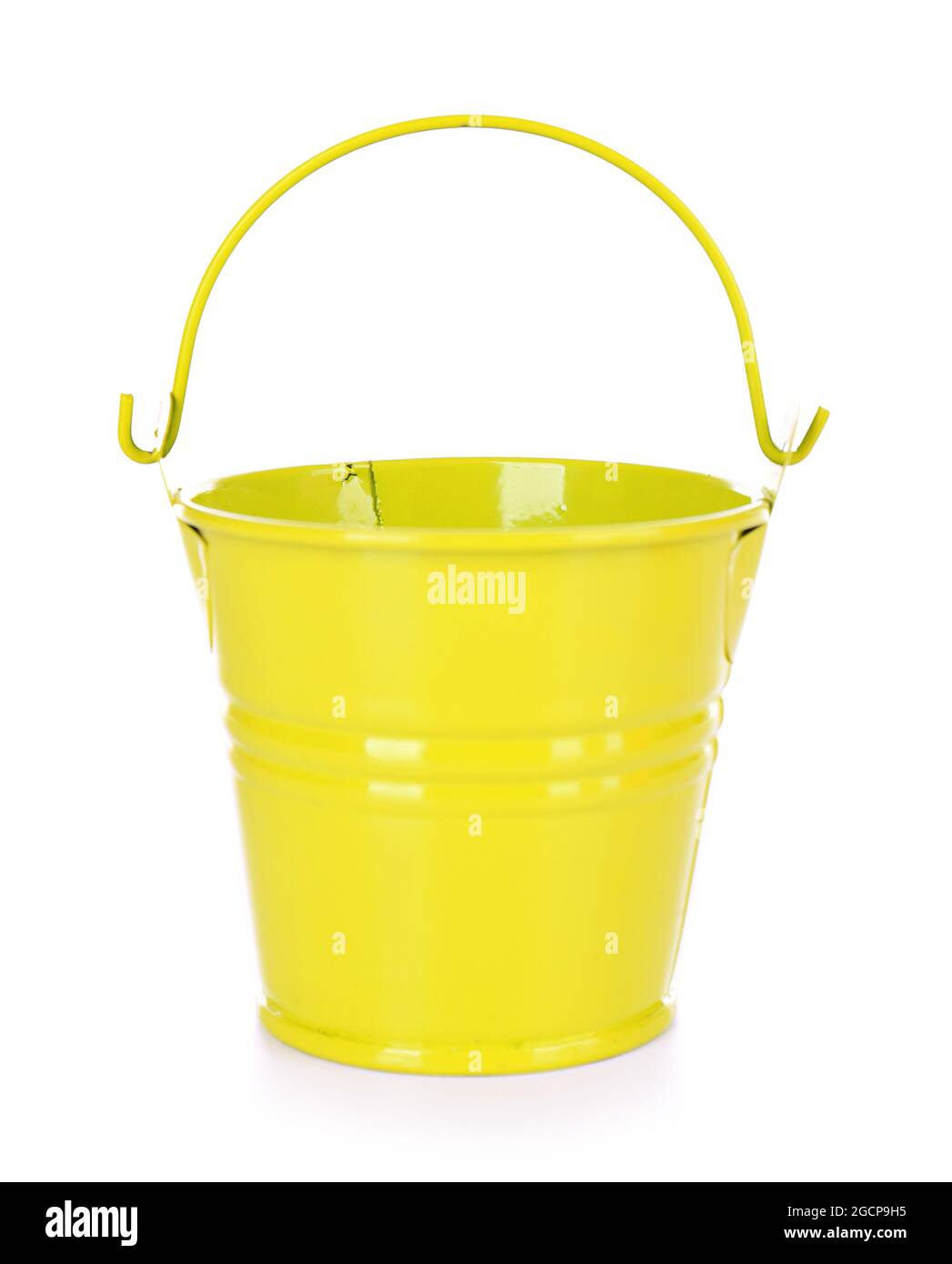Empty bucket isolated on white Stock Photo Alamy