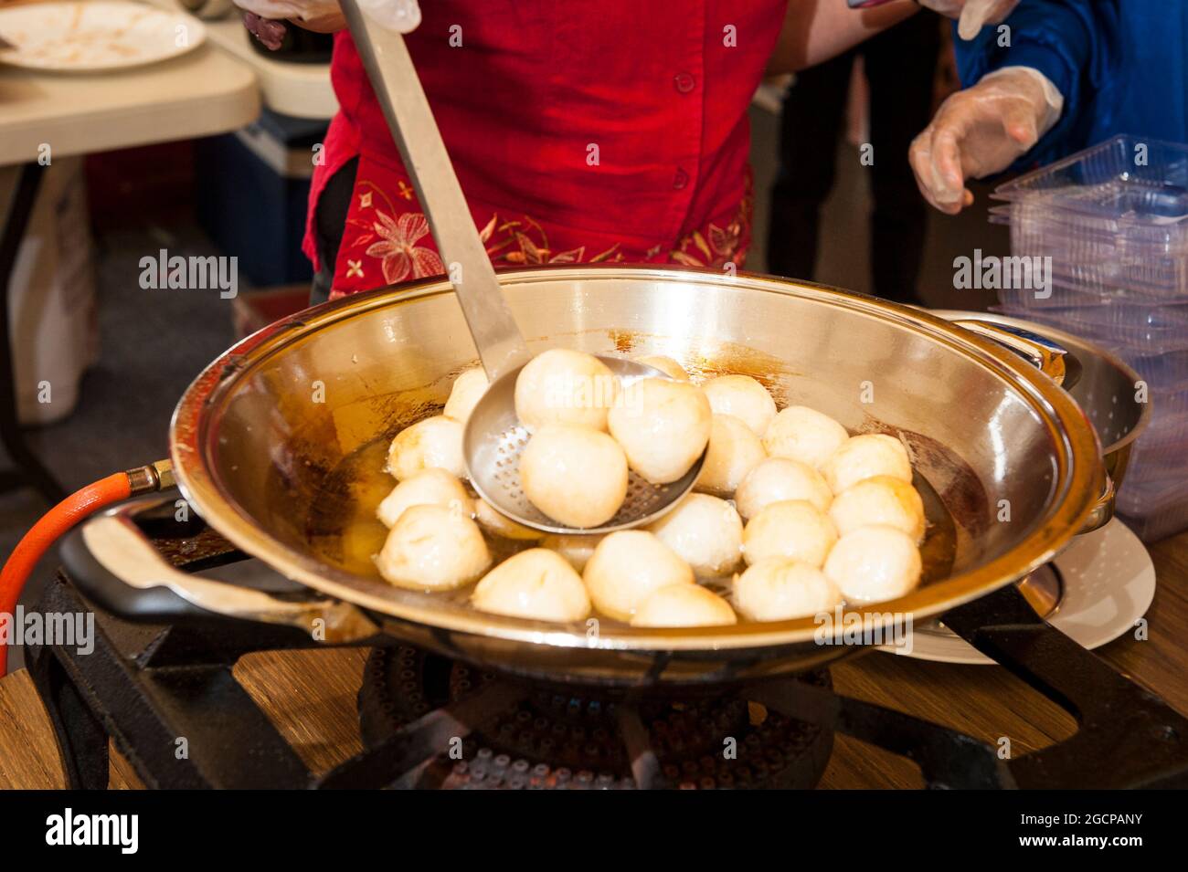 Deep fried sticky rice balls Stock Photo