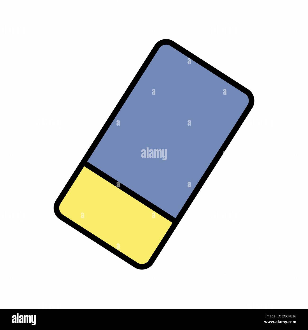 Icon Vector of Eraser Yellow Moon Style simple illustration
