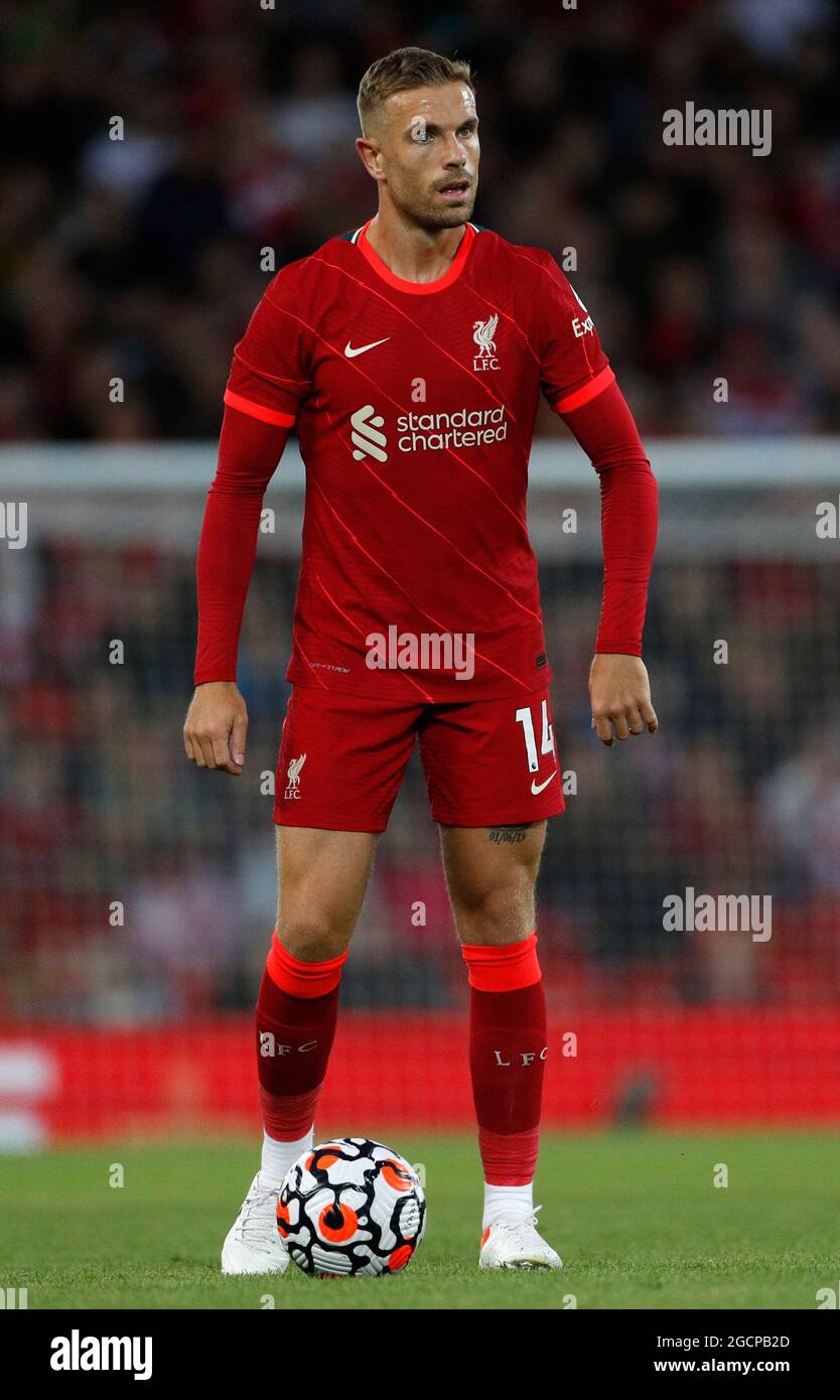 Liverpool, UK. 9th Aug, 2021. Jordan Henderson of Liverpool during the Pre Season Friendly match at Anfield, Liverpool. Picture credit should read: Darren Staples/Sportimage Credit: Sportimage/Alamy Live News Stock Photo
