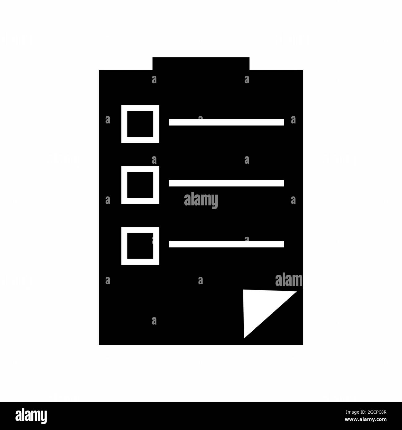 Icon Vector of Clipboard - Black Style - simple illustration. Editable stroke. Design template vector.outline style design.Vector graphic illustration Stock Vector