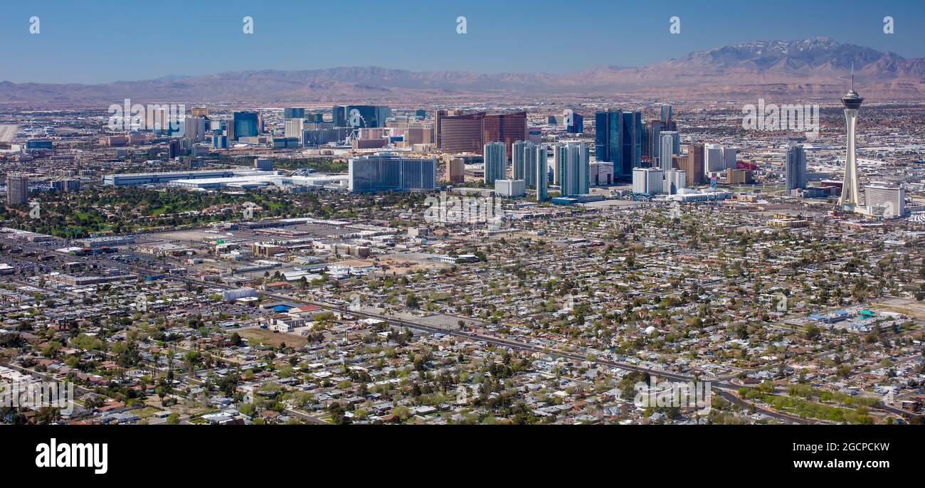 Aerial view of Las Vegas, Nevada, USA Stock Photo
