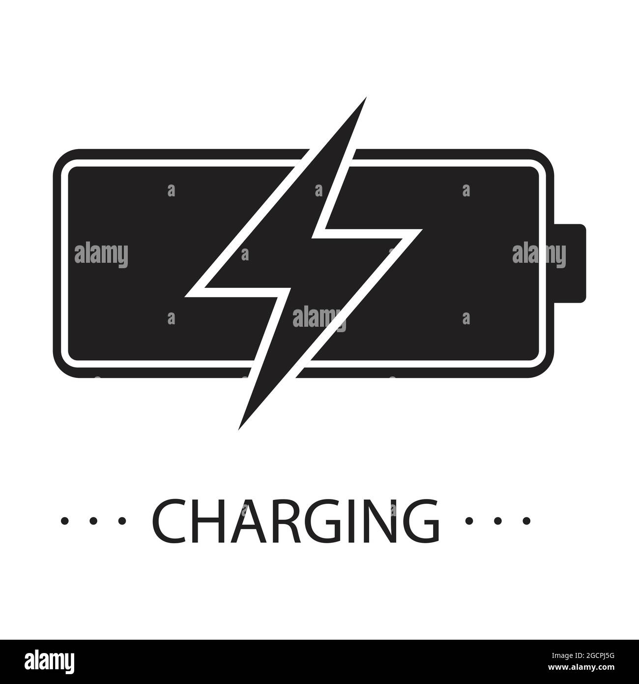 Battery charging icon vector power energy sign electricity symbol for  graphic design, logo, web site, social media, mobile app, ui illustration  Stock Vector Image & Art - Alamy