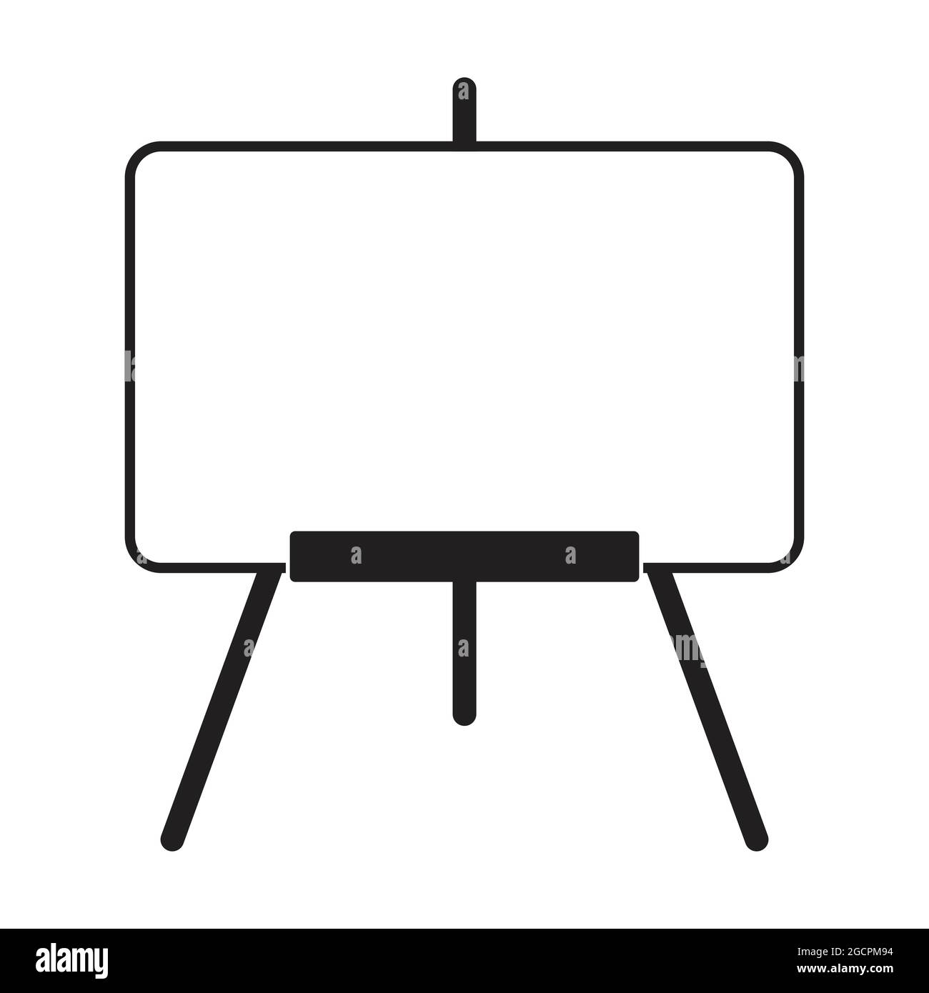 Artist's easel board icon vector for graphic design, logo, web site