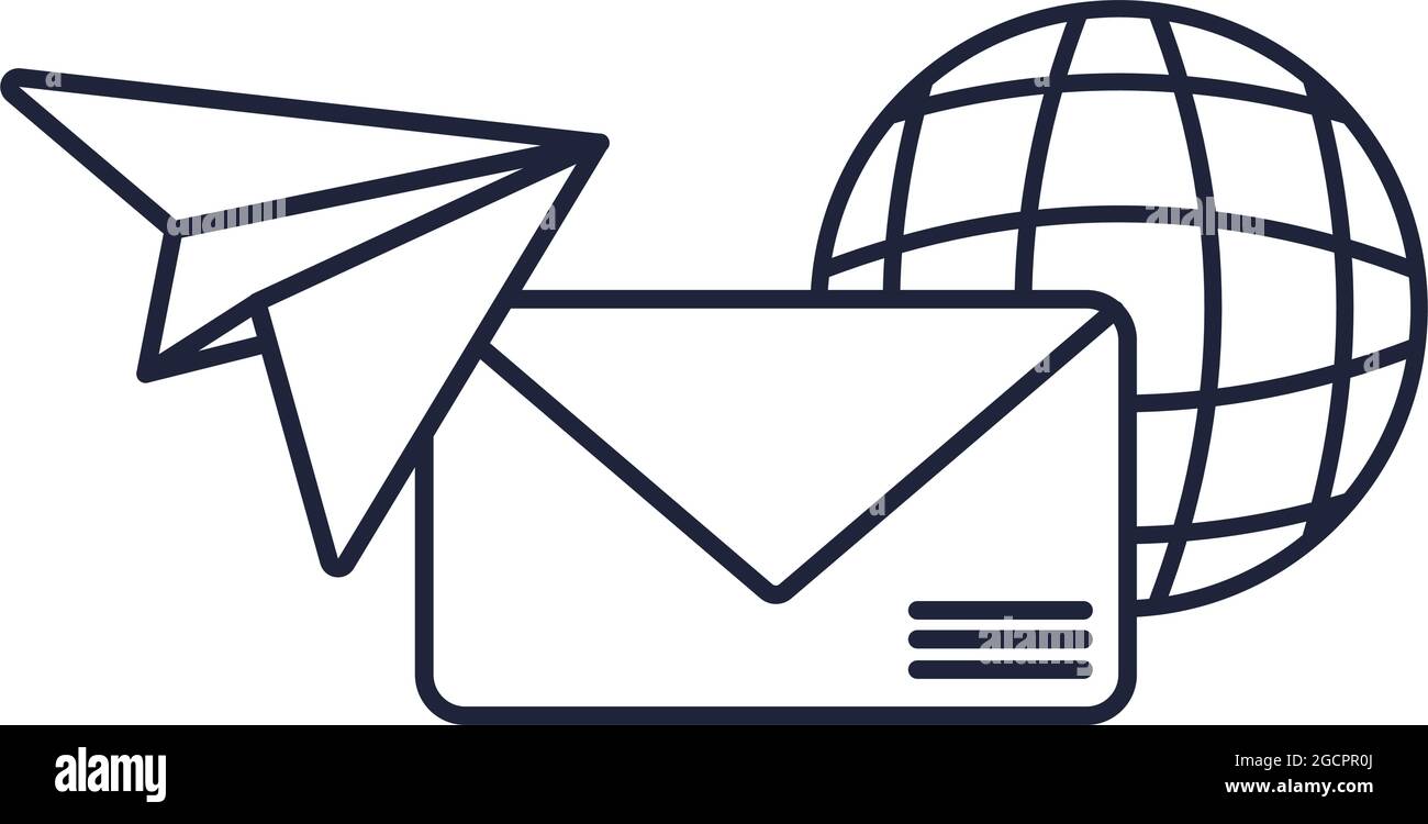 Social email marketing vector flat line icon Stock Vector Image & Art ...