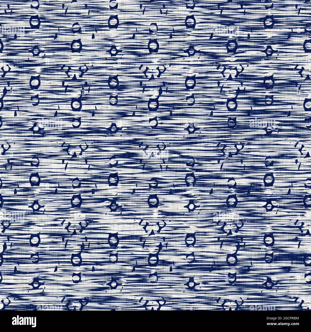 Indigo dyed fabric random flecks pattern texture. Seamless textile ...
