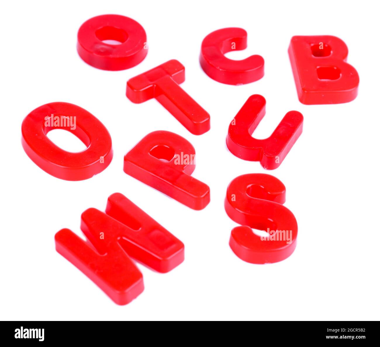 Colorful magnetic letters isolated on white Stock Photo - Alamy