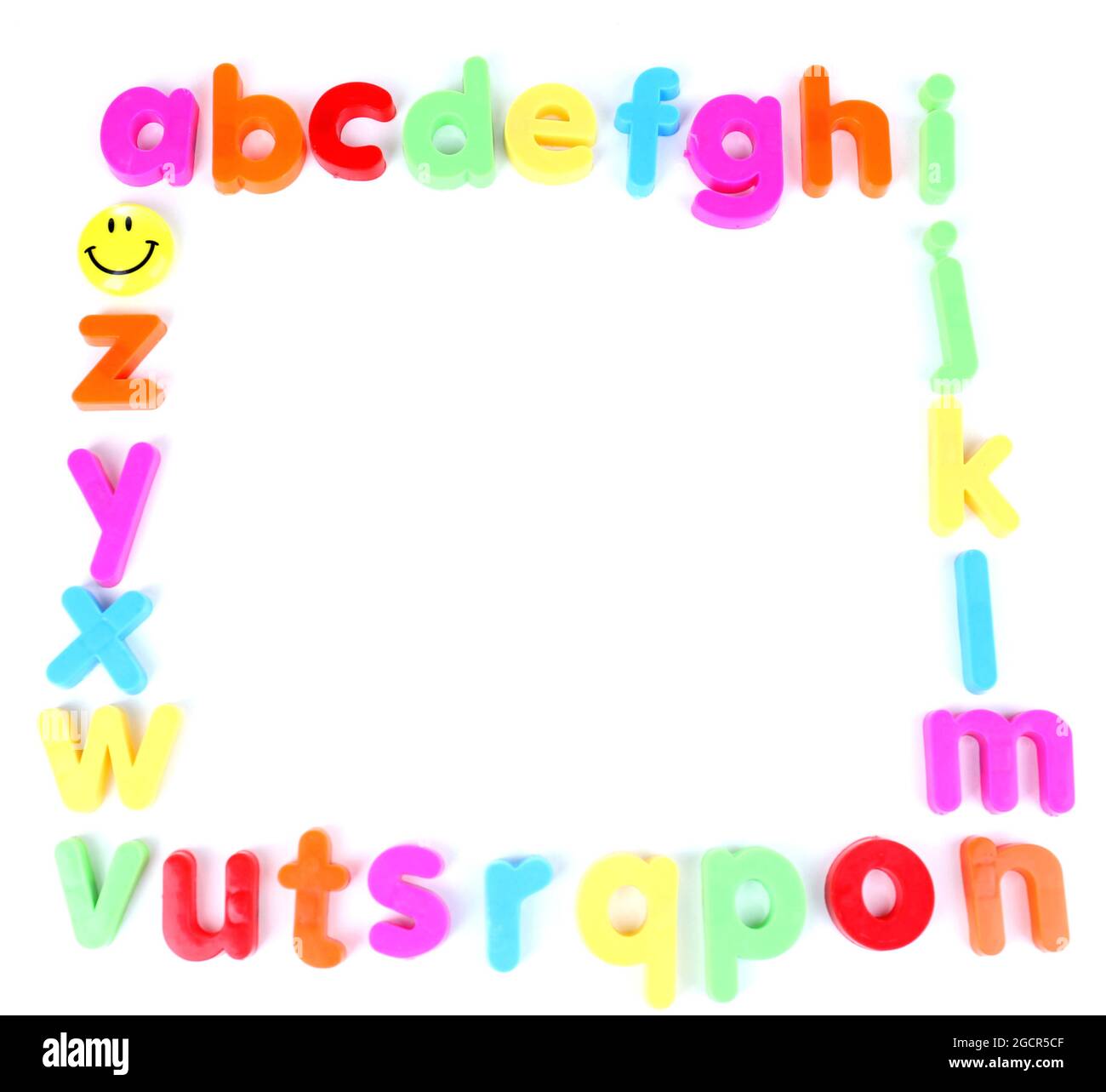 Colorful magnetic letters isolated on white Stock Photo - Alamy