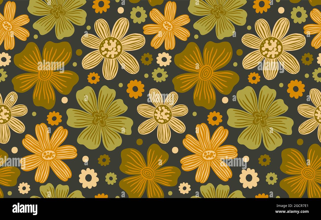 Seamless pattern botanical floral bud  background   wallpaper Stock Vector Image & Art - Alamy