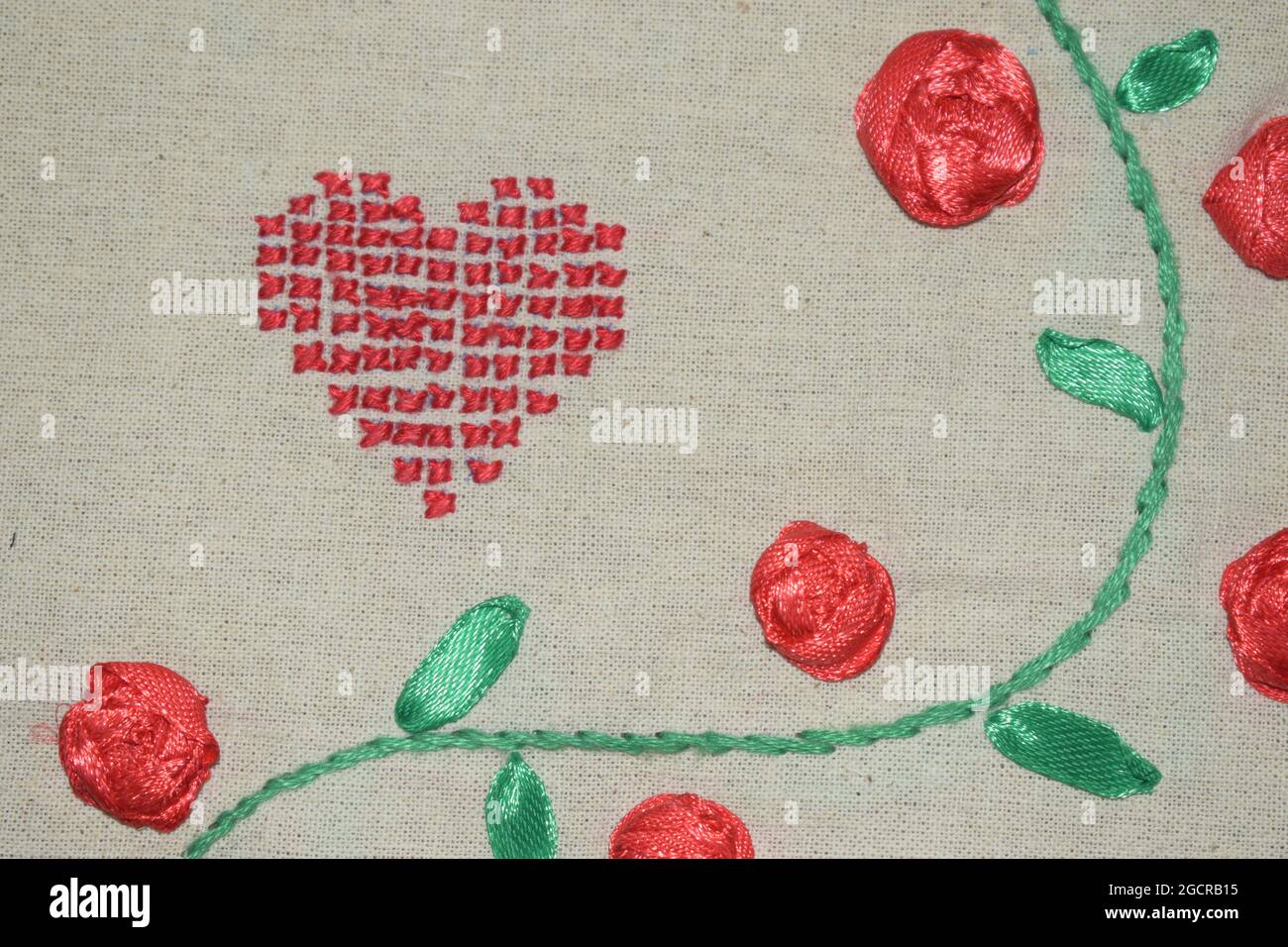 Cross Stitch Heart High Resolution Stock Photography And Images Alamy