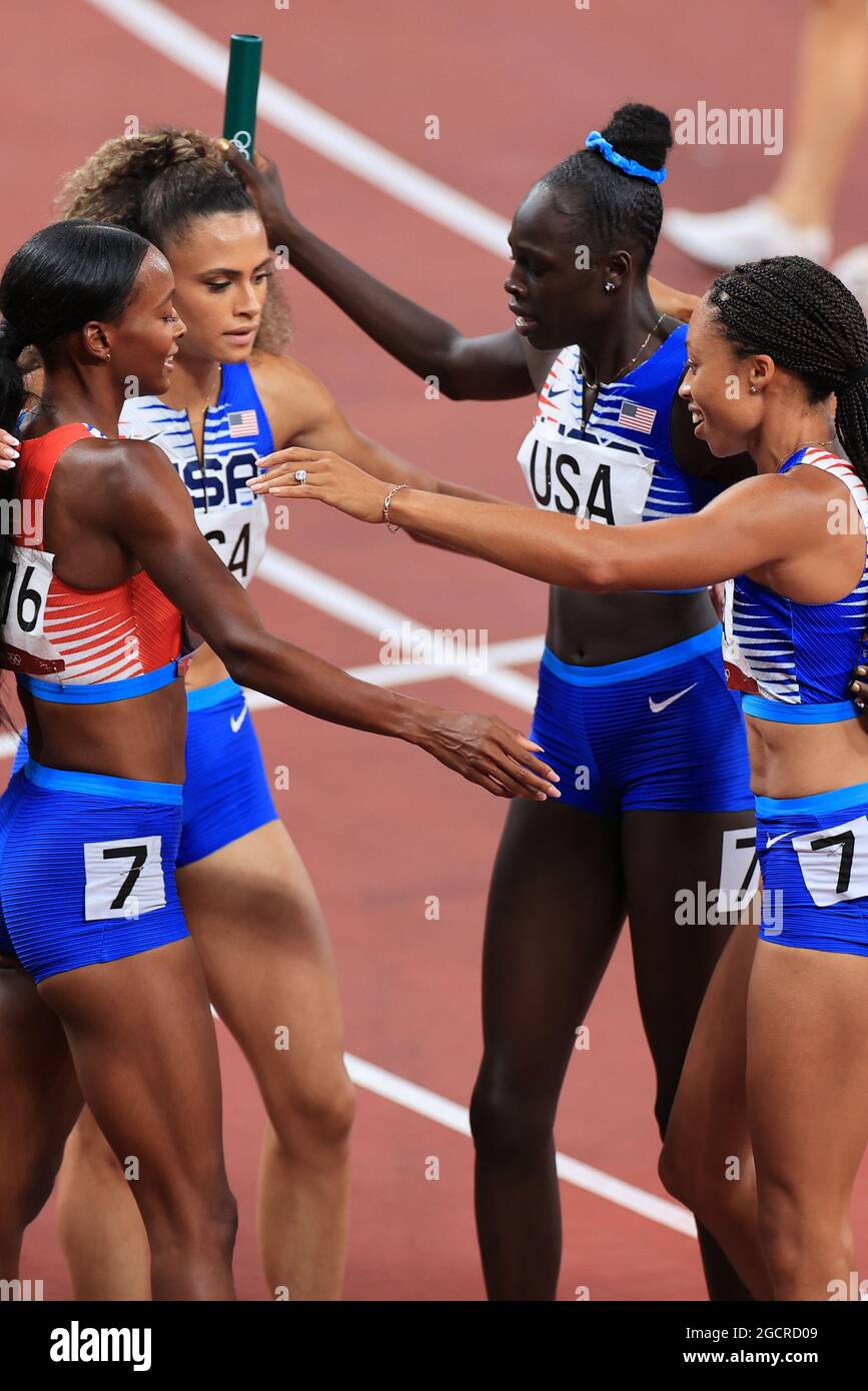 Team USA (USA) celebrates their Gold Medal finish in the Final of the