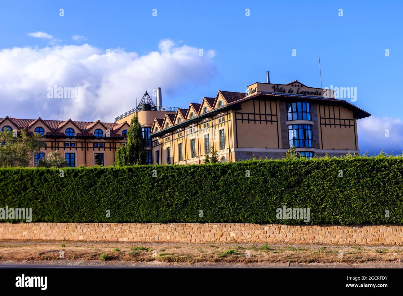 Villa de Laguardia Hotel, Sercotel, in the Rioja village of Laguardia. Spain. Stock Photo