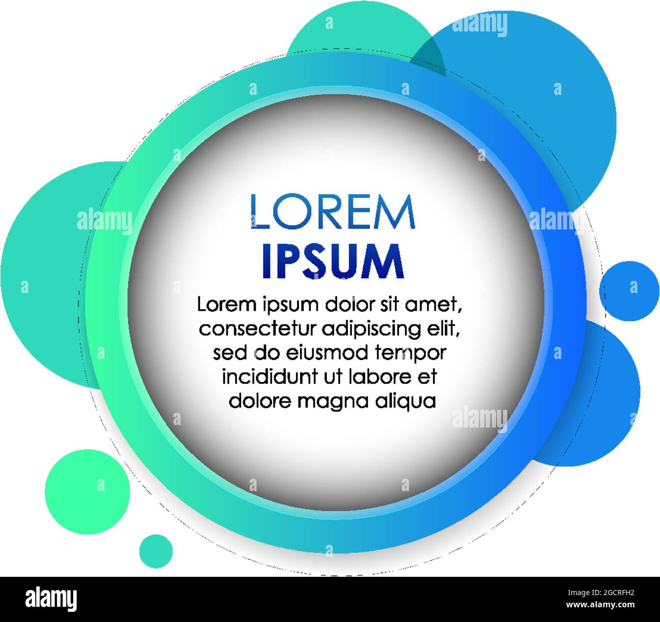 Circle blue gradient abstract banner template illustration Stock Vector