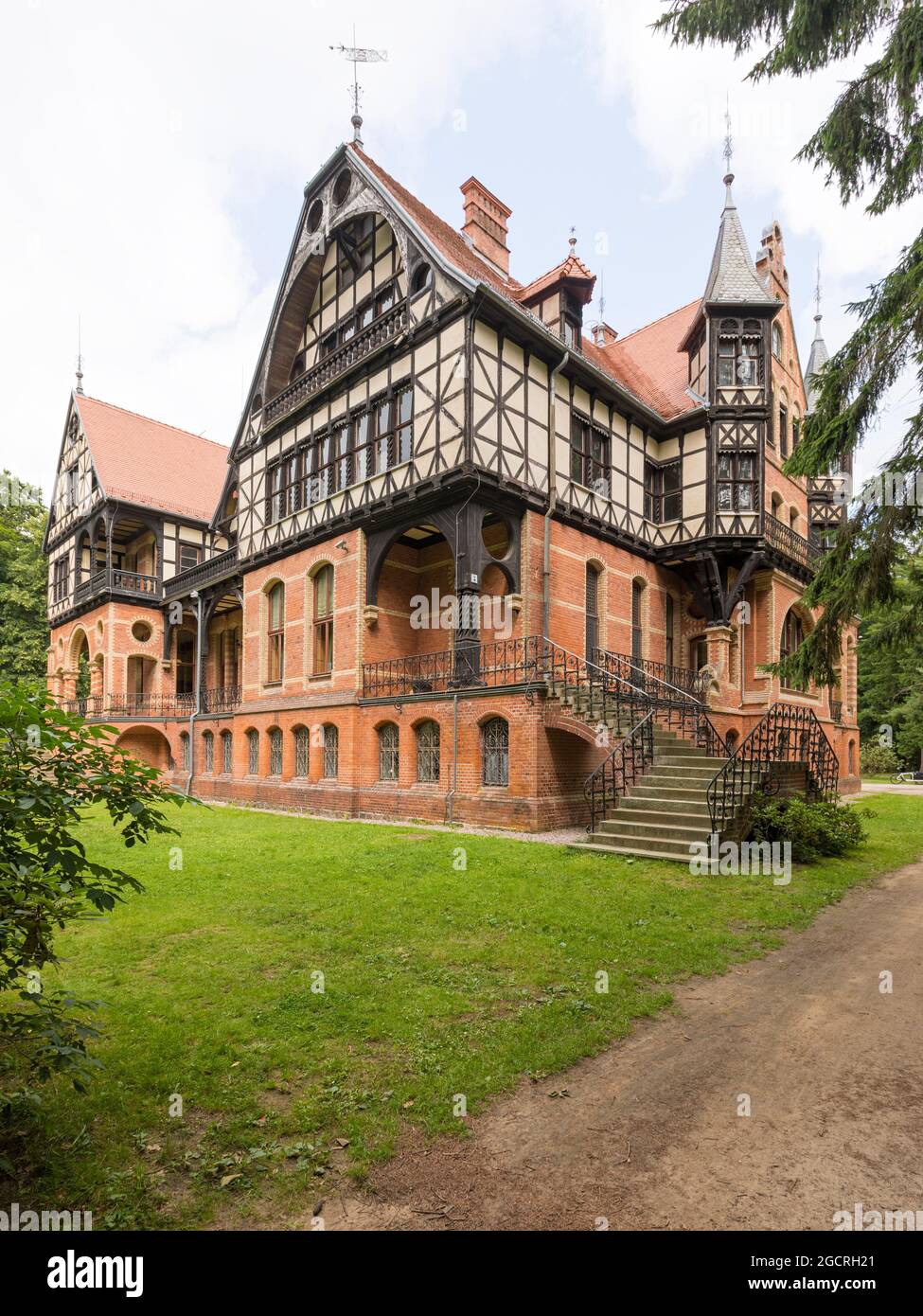 Jagdschloss Gelbensande, hunting lodge built in late 19th century for Frederick Francis III, Grand Duke of Mecklenburg Stock Photo
