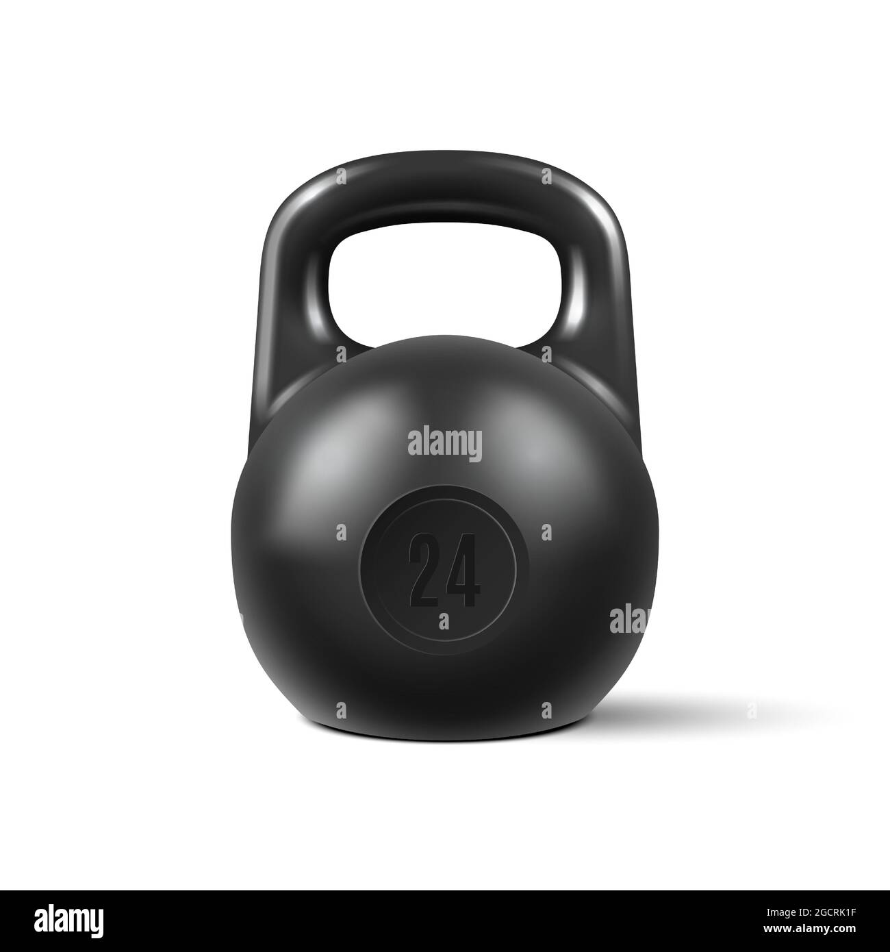 Realistic kettlebell isolated on white background. Vector illustration ...