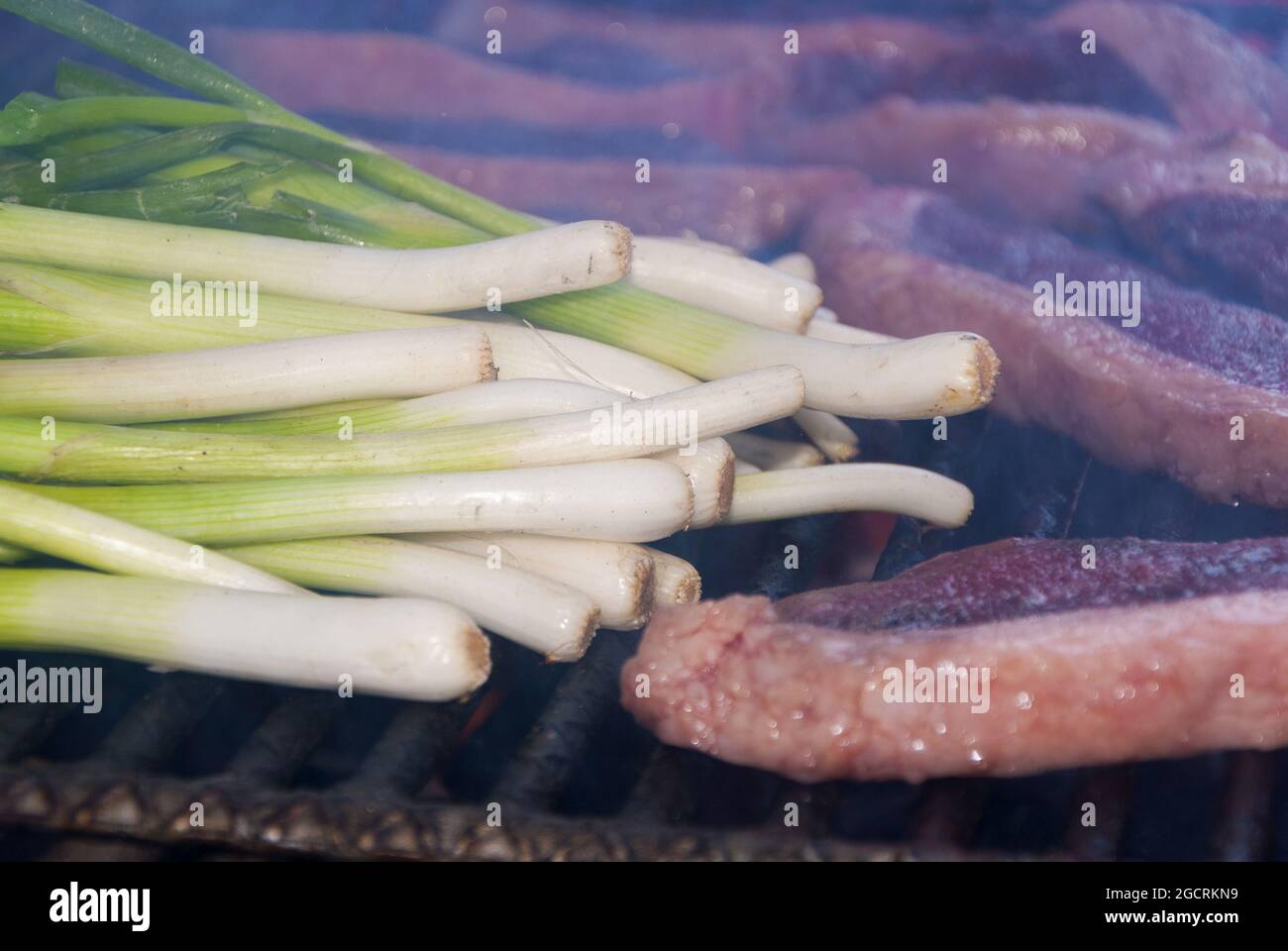 One Scallion With Roots Scallion bunch with root hi-res stock photography and images - Alamy