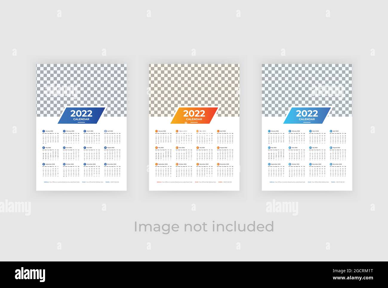 Colorful Business Calendar Template Premium Vector Design Stock Vector