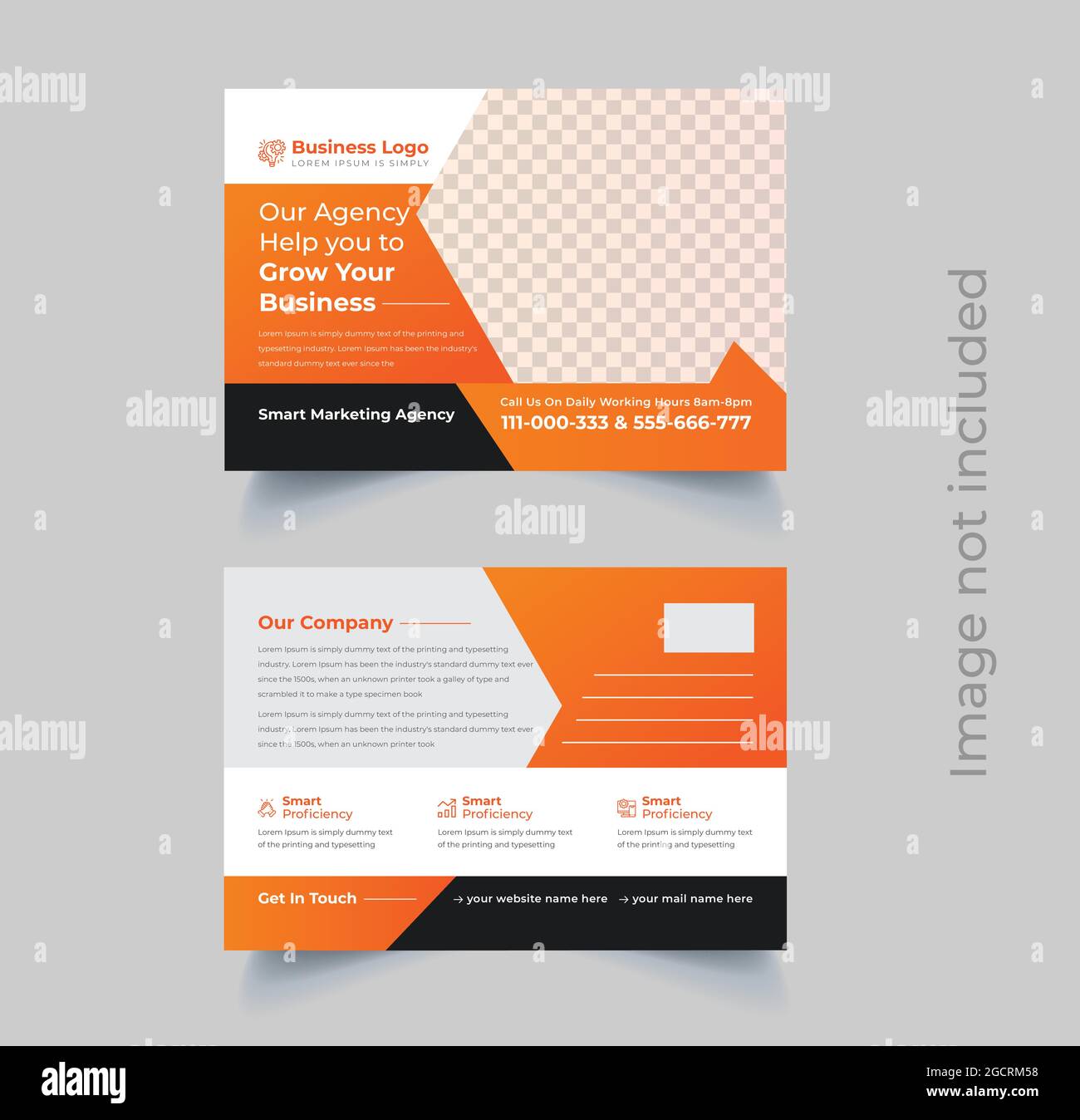 Minimal Industrial Postcard Template For Professional Business Service