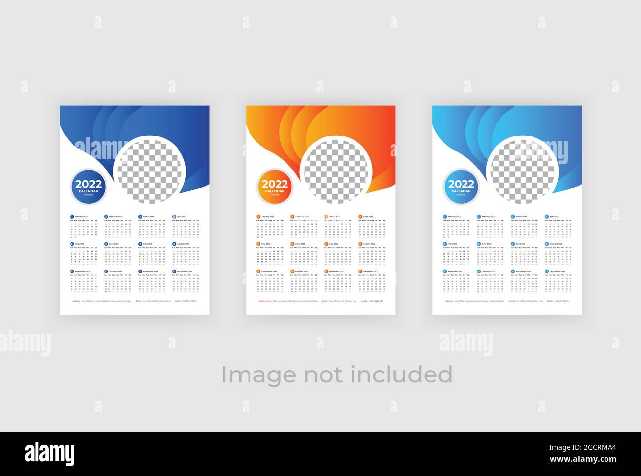 Colorful Business Calendar Template Premium Vector Design Stock Vector