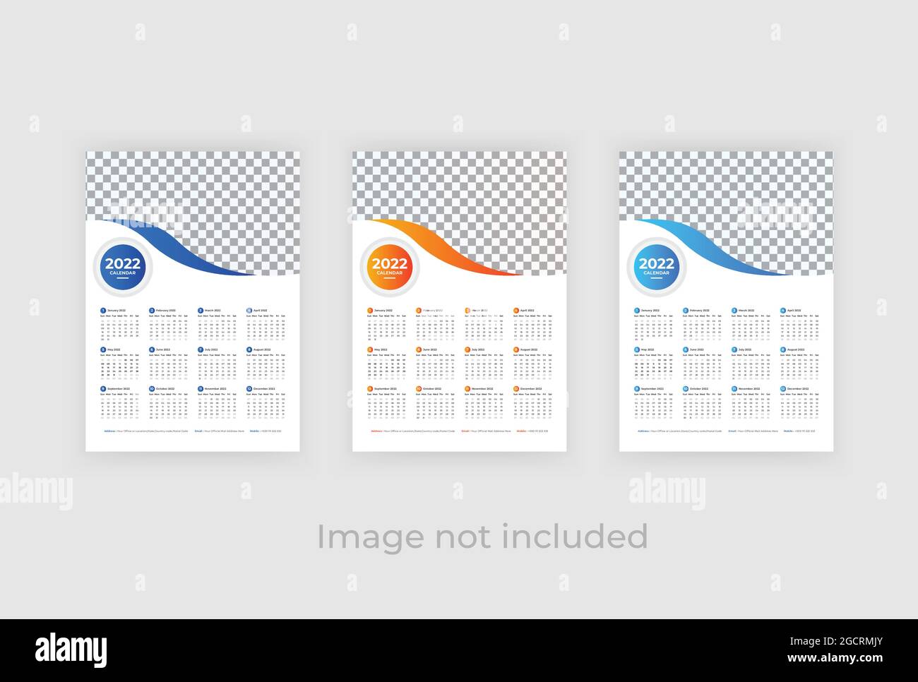 Colorful Business Calendar Template Premium Vector Design Stock Vector ...