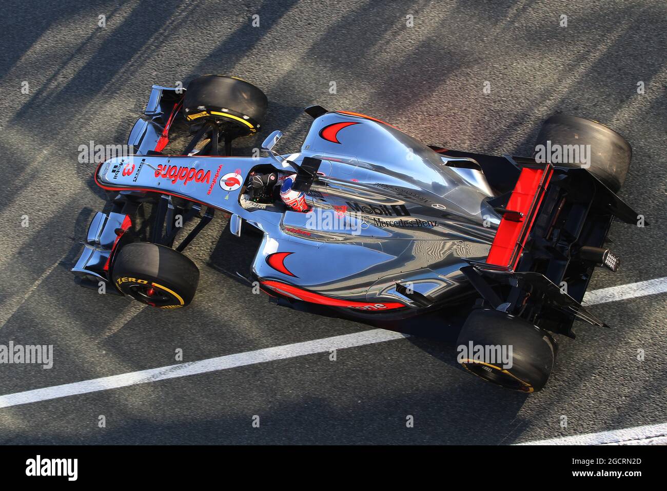 Jenson Button Gbr Mclaren Mp4 27 Formula One Testing Jerez Spain 6 10 February 12 Stock Photo Alamy