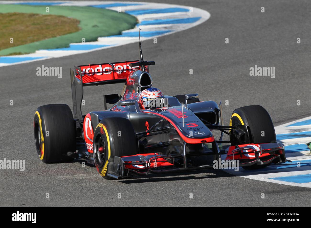 Jenson Button Gbr Mclaren Mp4 27 Formula One Testing Jerez Spain 6 10 February 12 Stock Photo Alamy