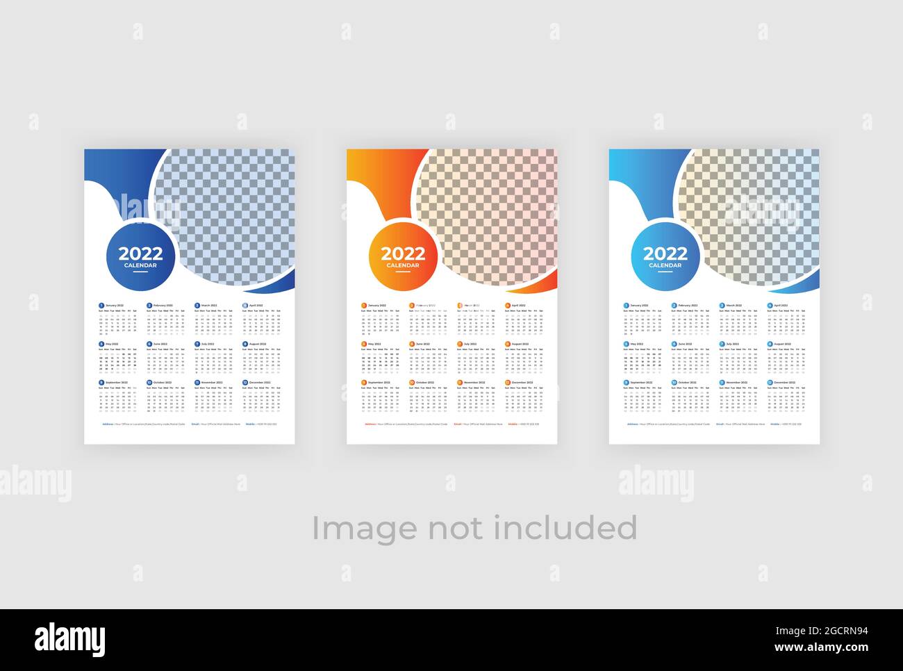 Colorful Business Calendar Template Premium Vector Design Stock Vector