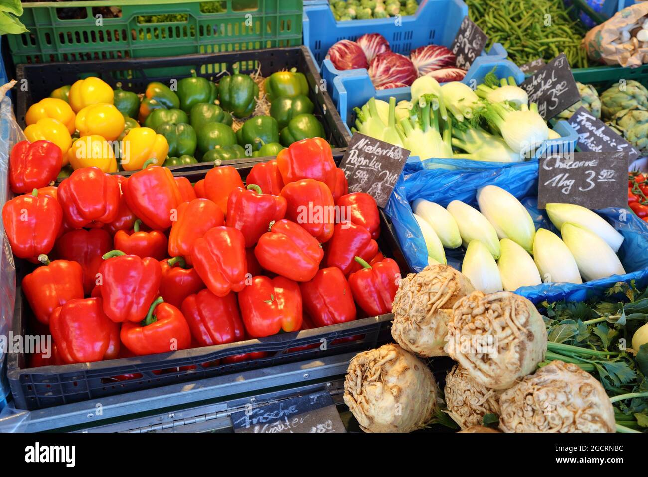 German vegetables at a food market in Dortmund, Germany Stock Photo Alamy