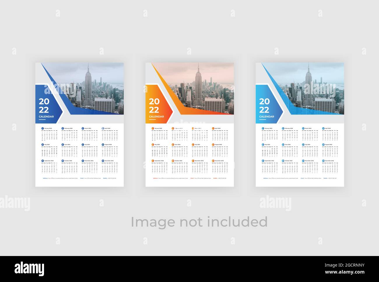 Colorful Business Calendar Template Premium Vector Design Stock Vector