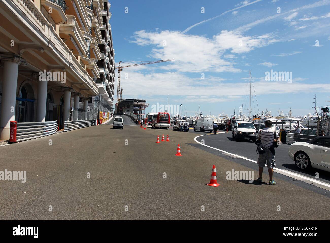 Extended run off area at the Nouvelle Chicane. Monaco Grand Prix, Wednesday 23rd May 2012. Monte Carlo, Monaco. Stock Photo