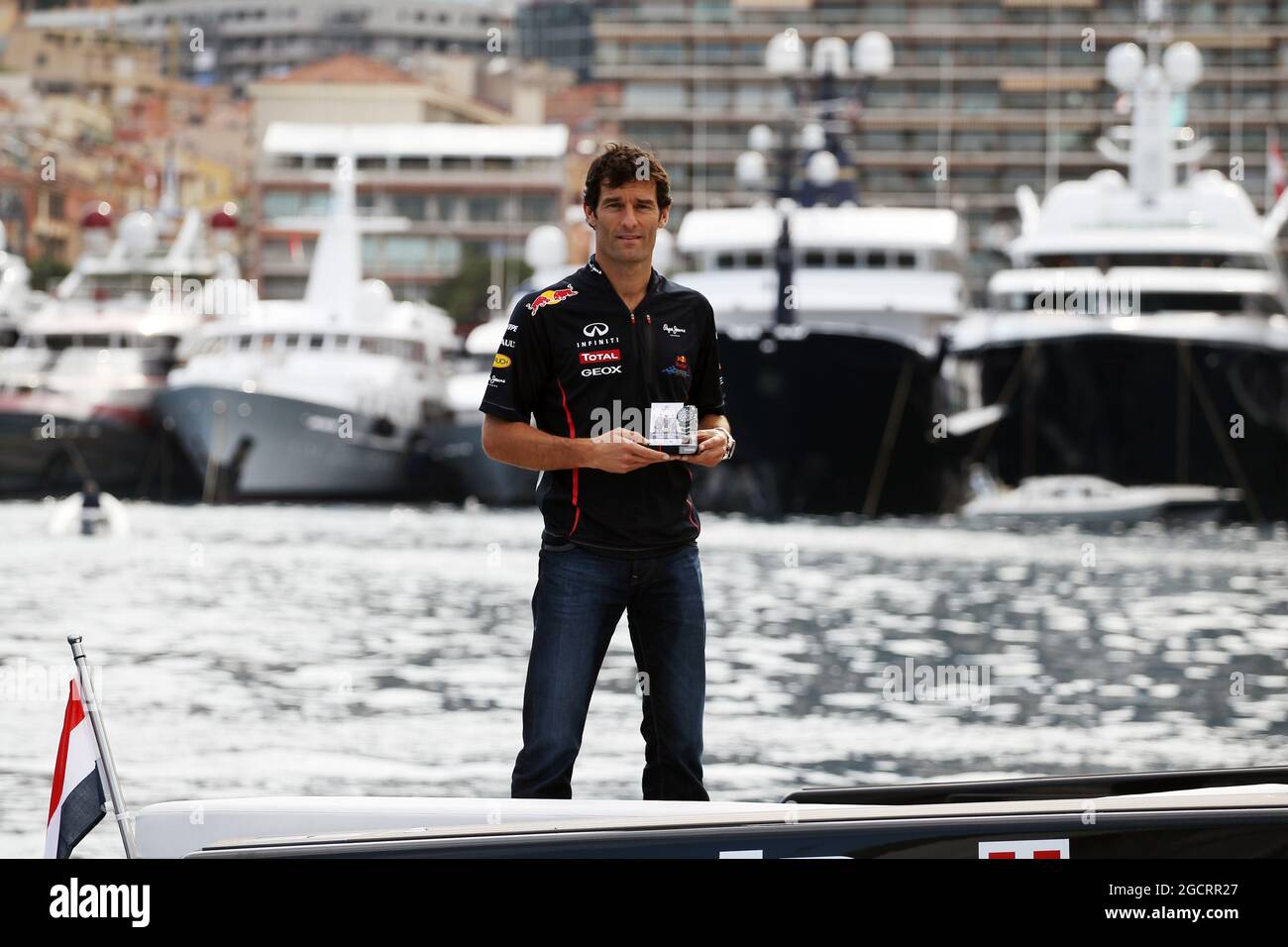 Mark Webber (AUS) Red Bull Racing with the Casio Edifice EFR-520RB Red Bull  Racing Limited Edition watch. Monaco Grand Prix, Wednesday 23rd May 2012.  Monte Carlo, Monaco Stock Photo - Alamy