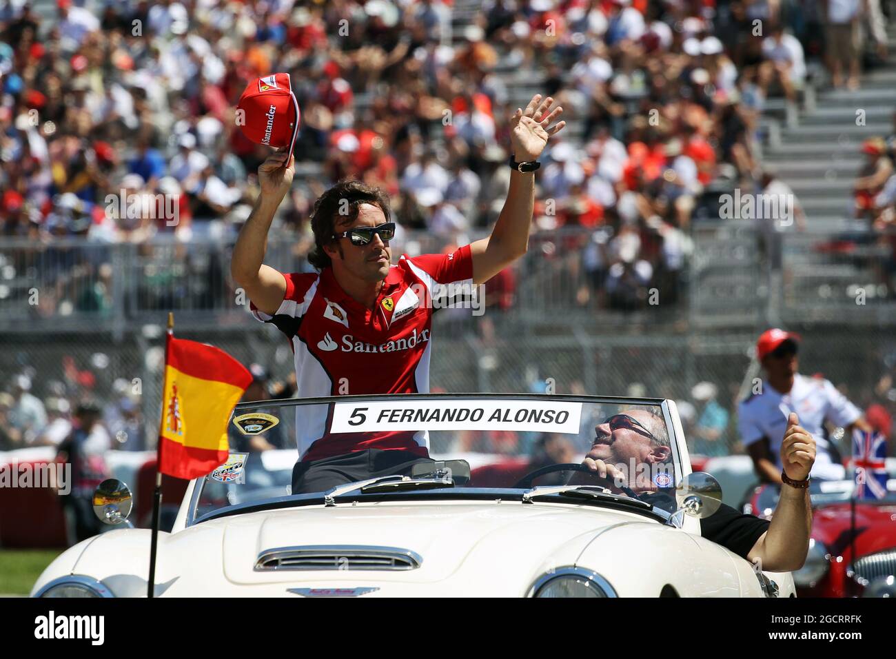 Fernando Alonso (ESP) Ferrari on the drivers parade. Canadian Grand ...