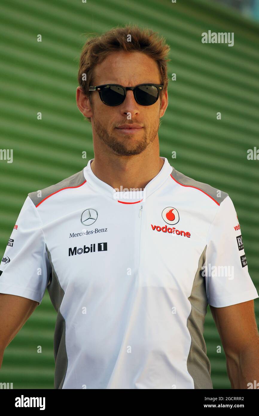 Jenson Button (GBR) McLaren. European Grand Prix, Sunday 24th June 2012. Valencia, Spain. Stock Photo