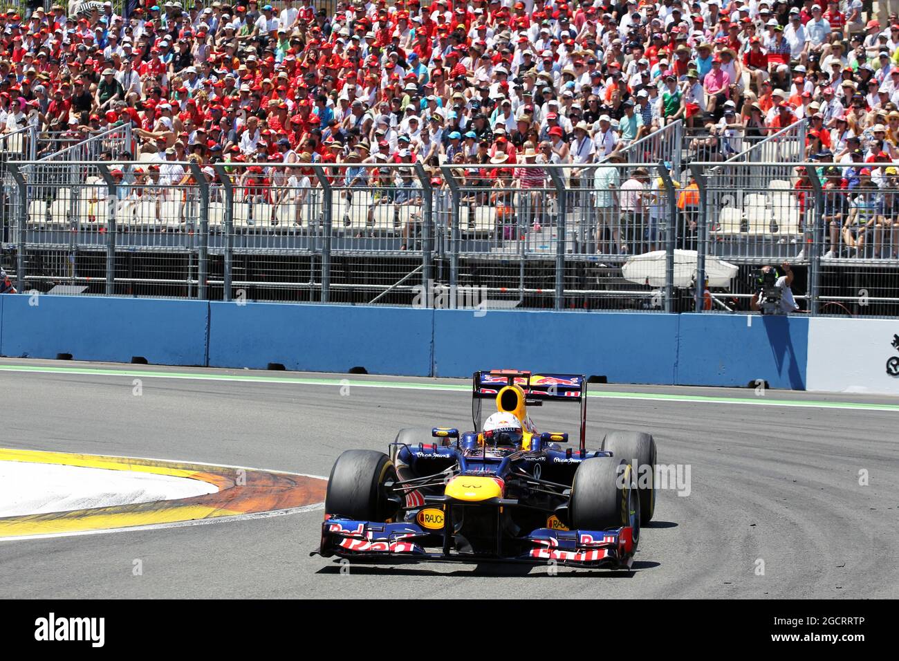 Sebastian Vettel (GER) Red Bull Racing RB8. European Grand Prix, Sunday 24th June 2012. Valencia, Spain. Stock Photo
