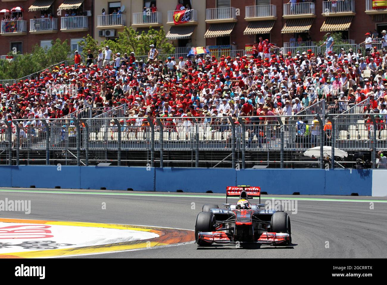 Lewis Hamilton (GBR) McLaren MP4/27. European Grand Prix, Sunday 24th June 2012. Valencia, Spain. Stock Photo