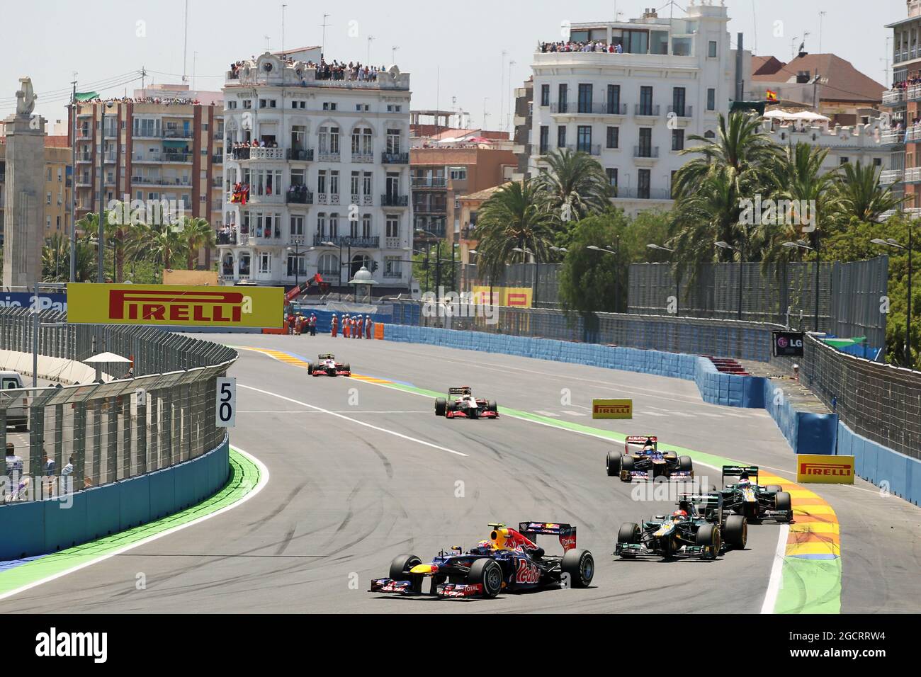 Mark Webber (AUS) Red Bull Racing RB8. European Grand Prix, Sunday 24th June 2012. Valencia, Spain. Stock Photo