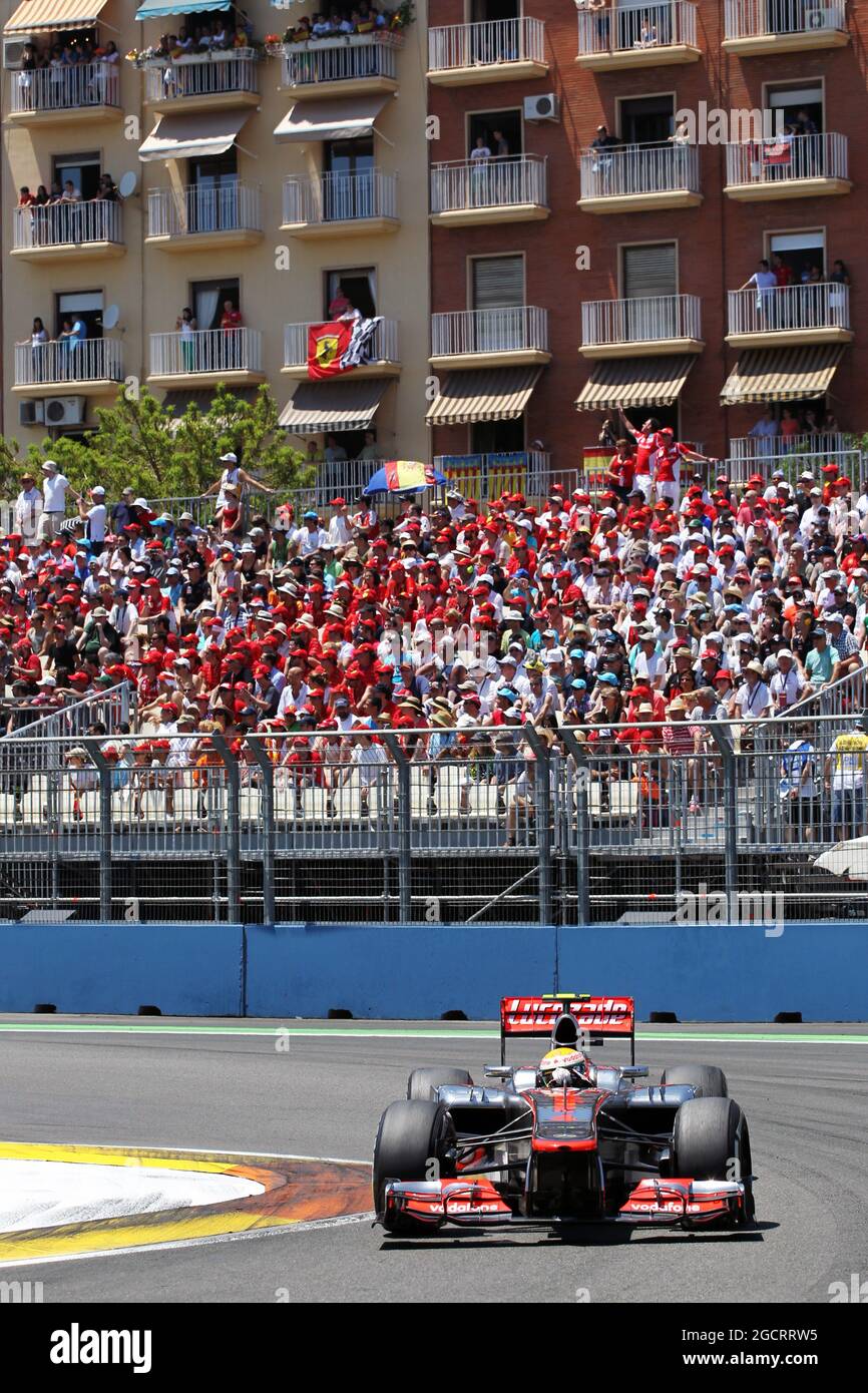 Lewis Hamilton (GBR) McLaren MP4/27. European Grand Prix, Sunday 24th June 2012. Valencia, Spain. Stock Photo