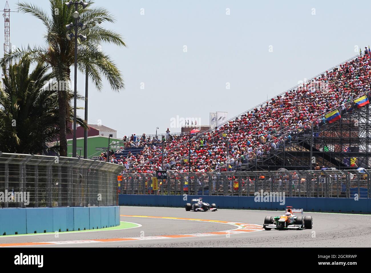 Paul di Resta (GBR) Sahara Force India VJM05. European Grand Prix, Sunday 24th June 2012. Valencia, Spain. Stock Photo