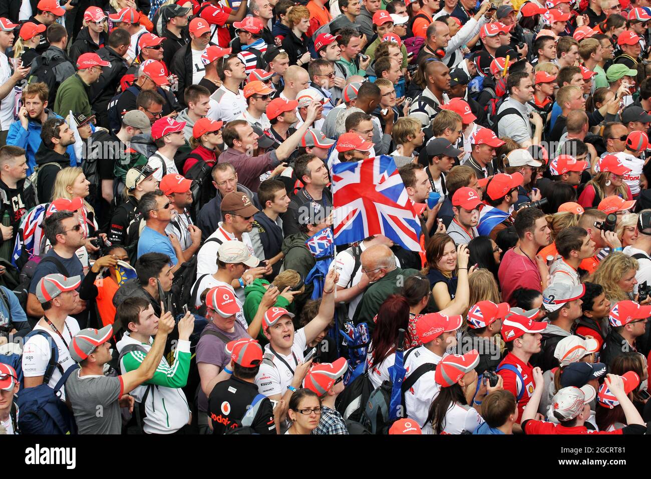 Fans. British Grand Prix, Sunday 8th July 2012. Silverstone, England. Stock Photo