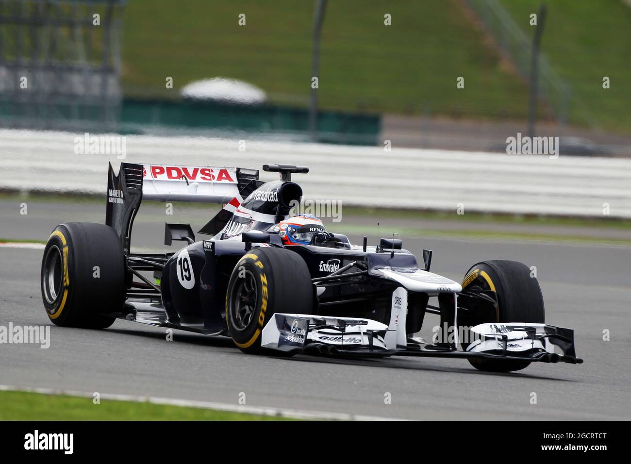 Valtteri Bottas (FIN) Williams FW34 Third Driver. Formula One Young Drivers Test, Thursday 12 July 2012. Silverstone, England. Stock Photo