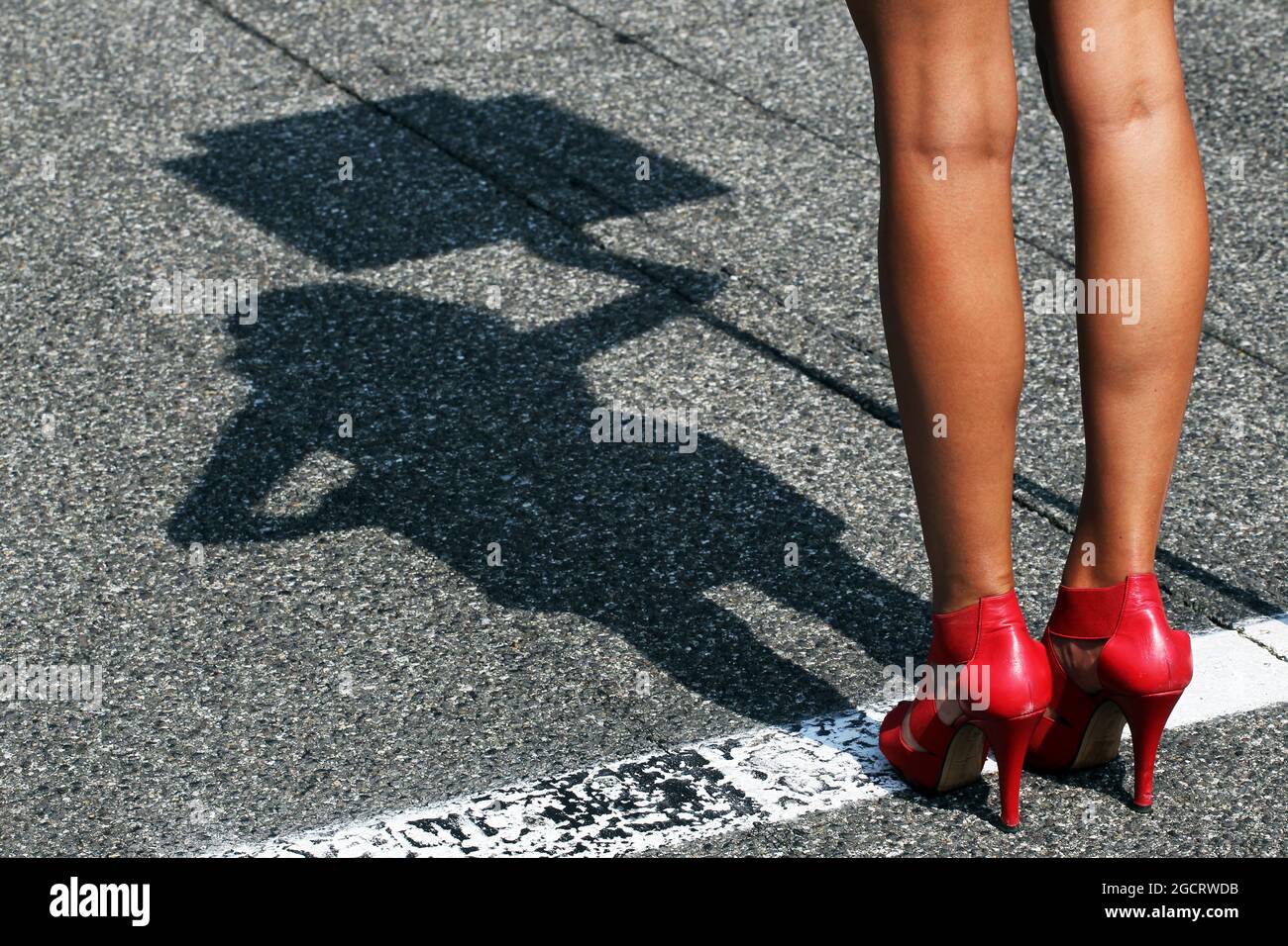 Grid girl. Italian Grand Prix, Sunday 9th September 2012. Monza Italy. Stock Photo