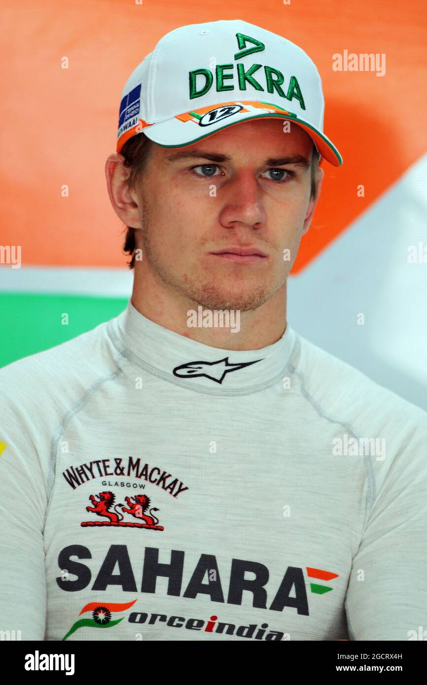 Nico Hulkenberg (GER) Sahara Force India F1. Indian Grand Prix, Friday 26th October 2012. Greater Noida, New Delhi, India. Stock Photo