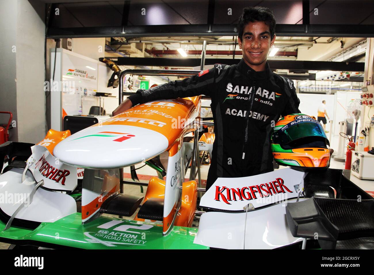 Jehan Daruvala (IND) One From A Billion Academy Driver with the Sahara Force India F1 Team. Indian Grand Prix, Friday 26th October 2012. Greater Noida, New Delhi, India. Stock Photo