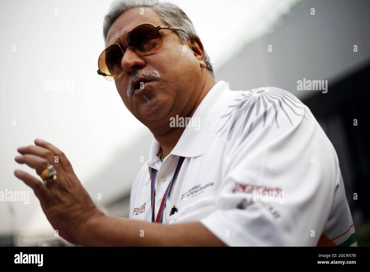 Dr. Vijay Mallya (IND) Sahara Force India F1 Team Owner. Indian Grand Prix, Sunday 28th October 2012. Greater Noida, New Delhi, India. Stock Photo