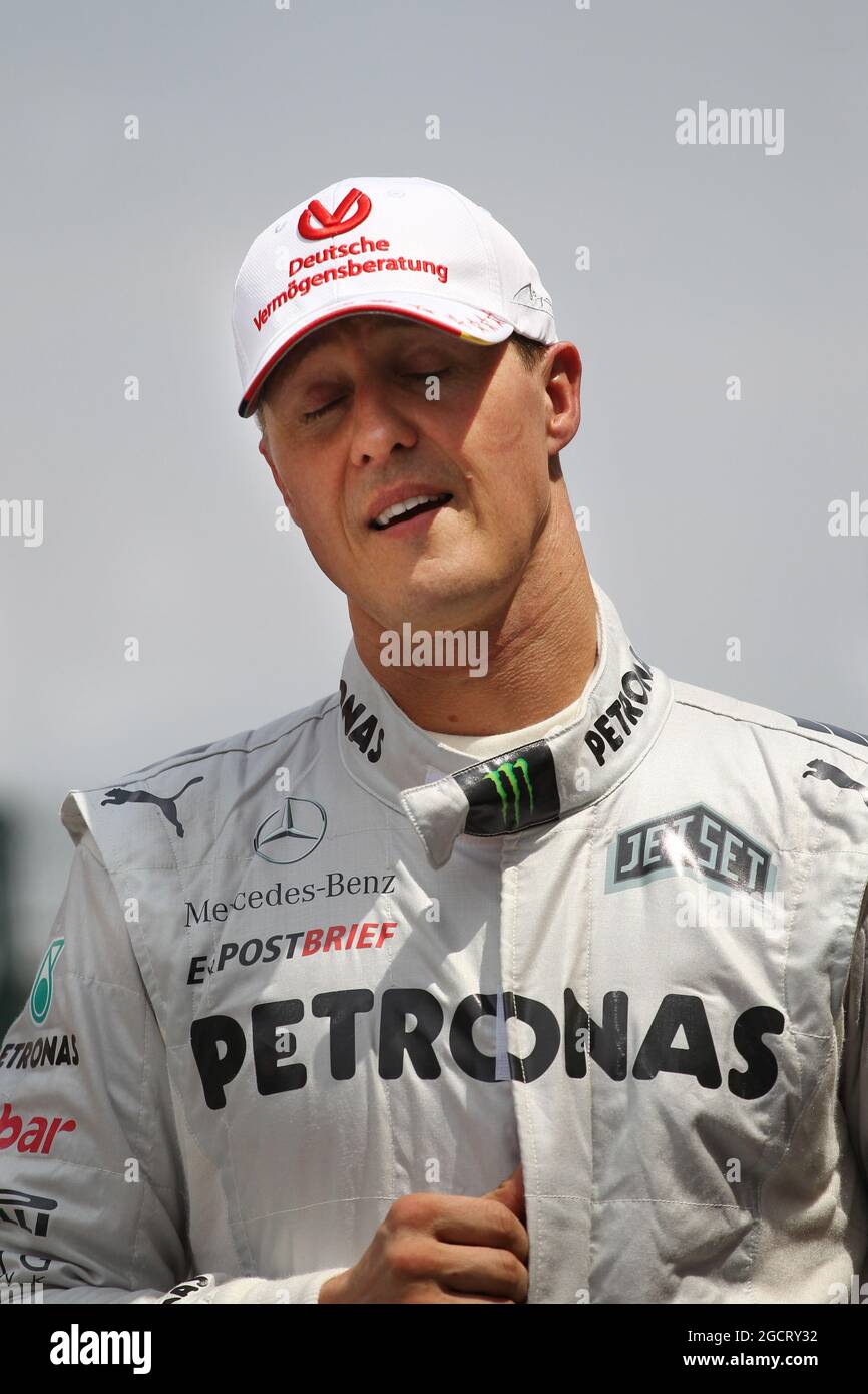 Michael Schumacher Ger Mercedes Amg F1 With Wife Corinna Schumacher Ger Abu Dhabi Grand Prix Saturday 3rd November 2012 Yas Marina Circuit Abu Dhabi Uae Stock Photo Alamy