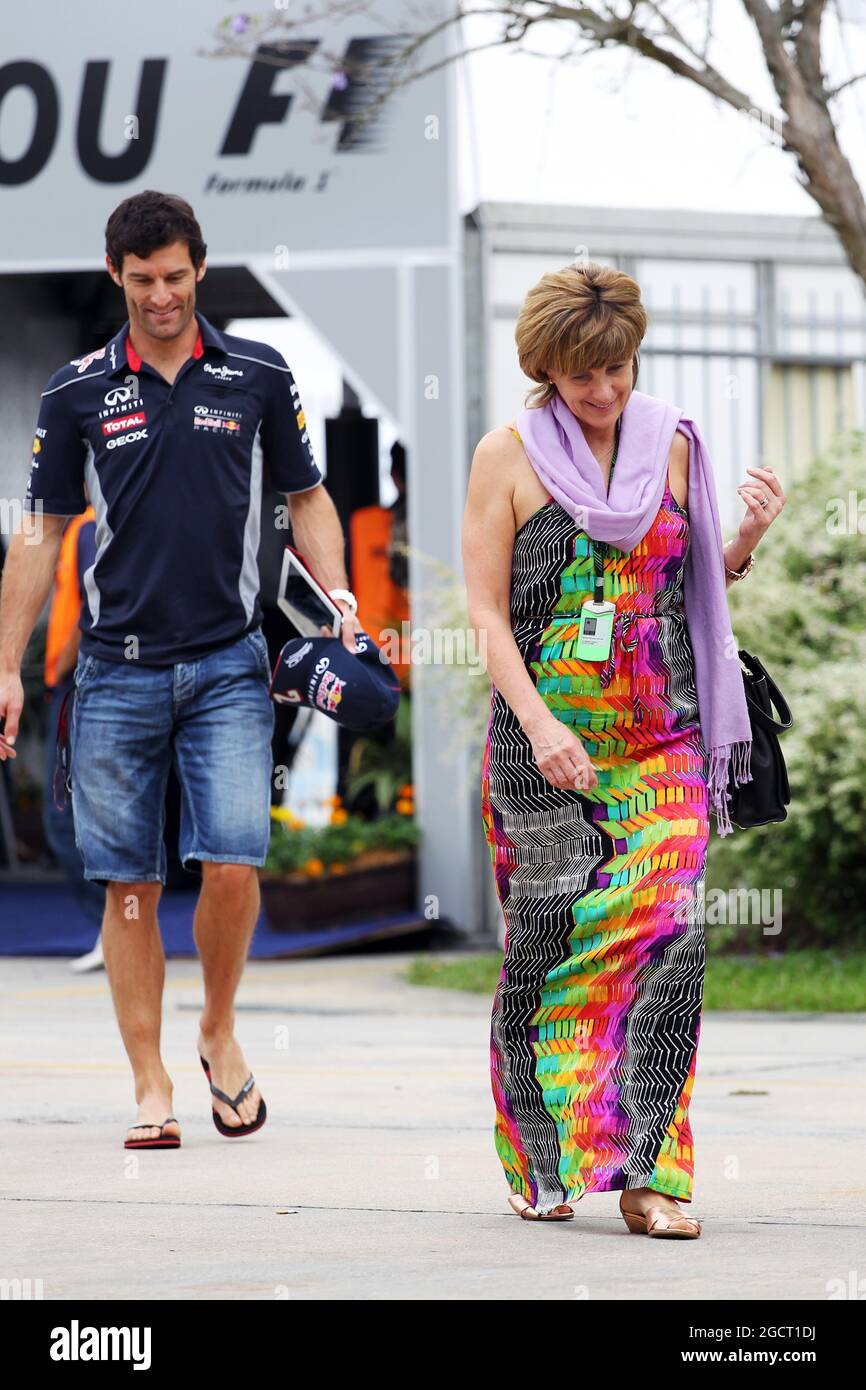 Ann Neal Mark Webber Red bull racing his partner ann neal hi-res stock photography and images - Alamy