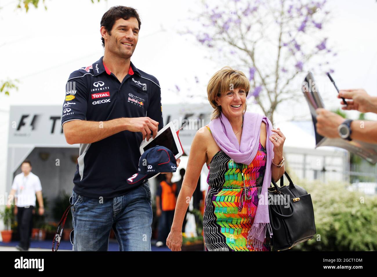 Ann Neal Mark Webber Mark Webber (AUS) Red Bull Racing with his partner Ann Neal (GBR). Malaysian Grand Prix, Sunday 24th March 2013. Sepang, Kuala Lumpur, Malaysia Stock Photo - Alamy